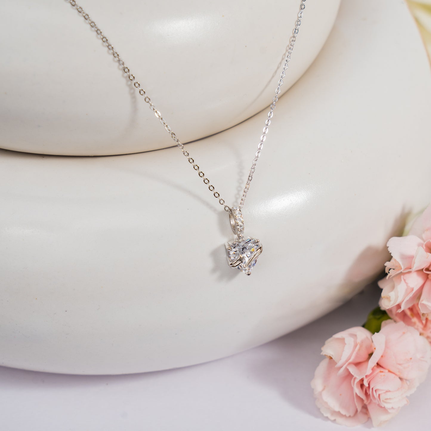 I Heart You - Silver Pendant and Chain