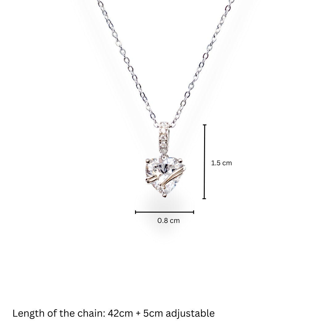 I Heart You - Silver Pendant and Chain