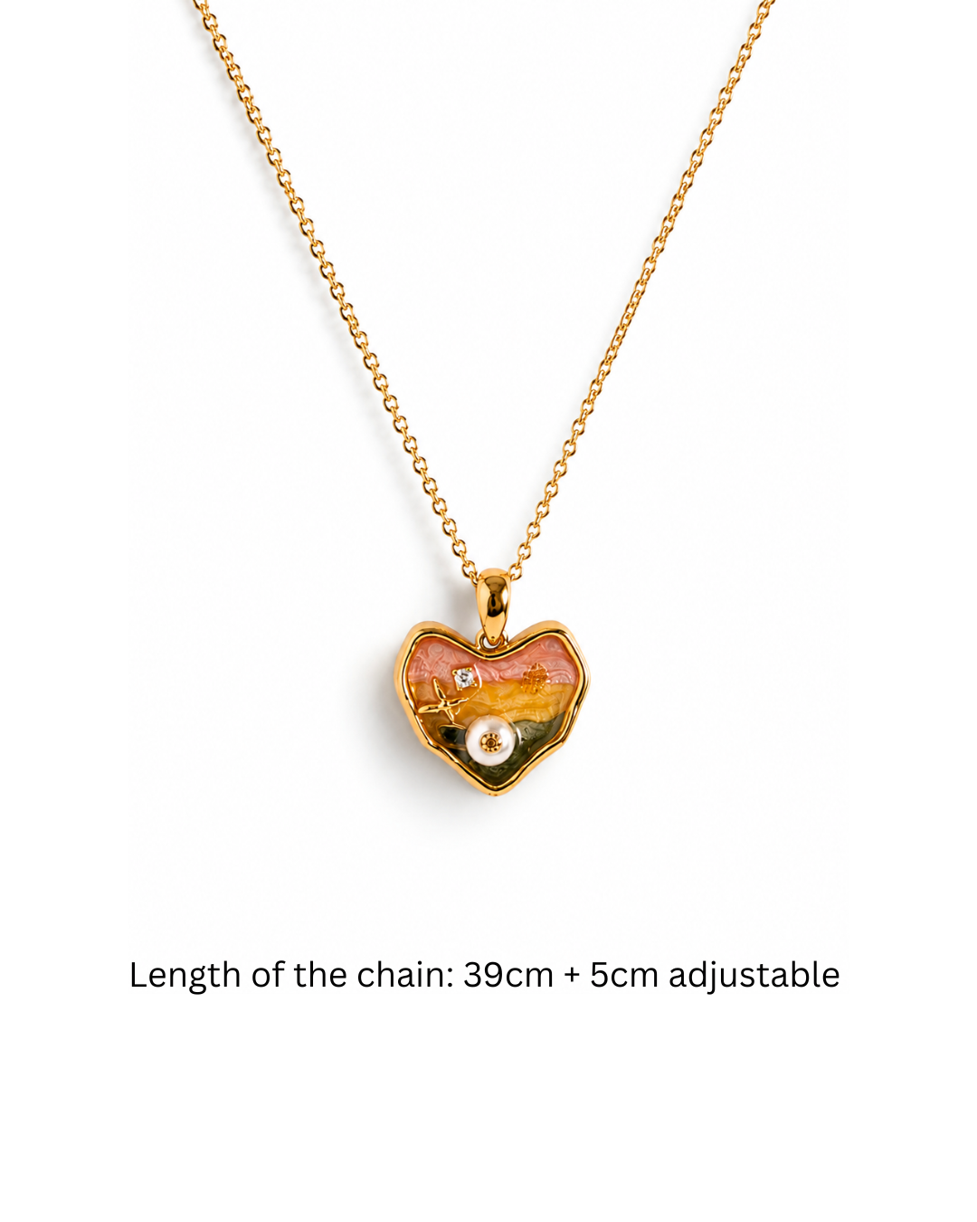 Heart on My Sleeve - Gold Heart Pendant & Chain