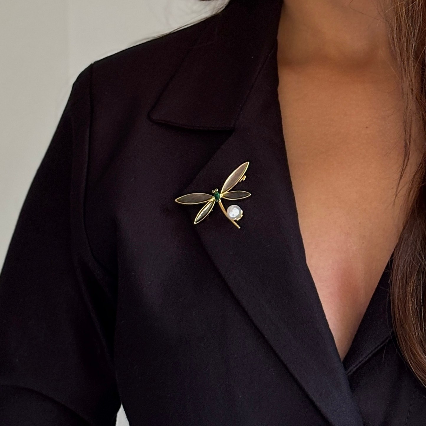 Demeter - Butterfly Pearl Brooch (Unisex)