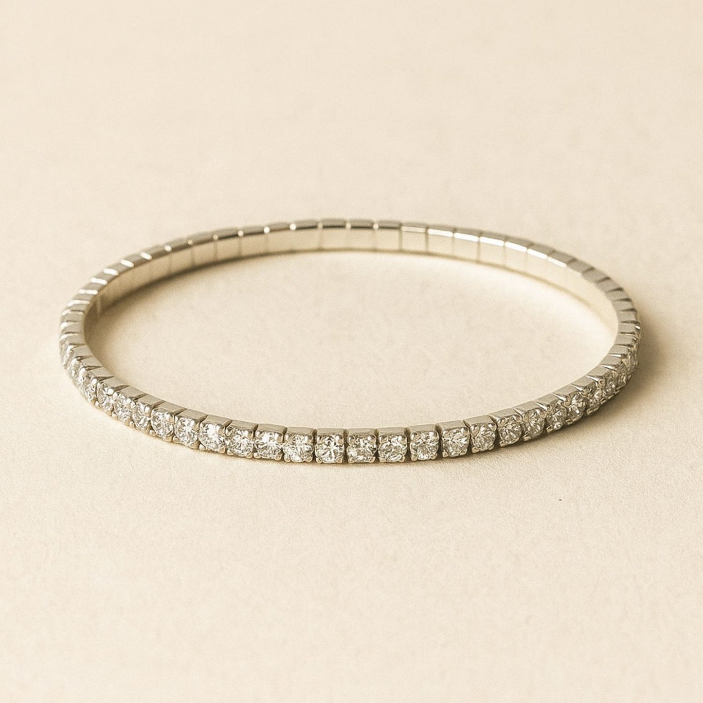 Martini - Silver Elastic Tennis Bracelet