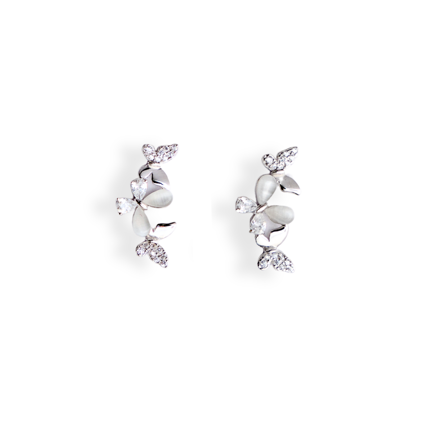 Nephthys - Silver Butterfly Earrings