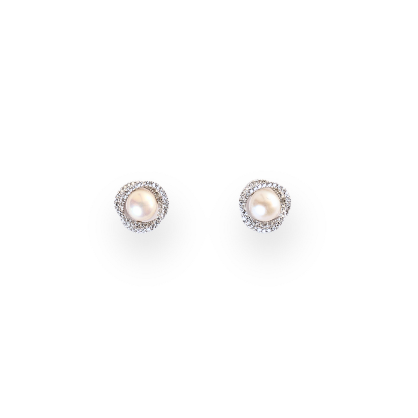 Eclipse - Pearl and Silver Earrings
