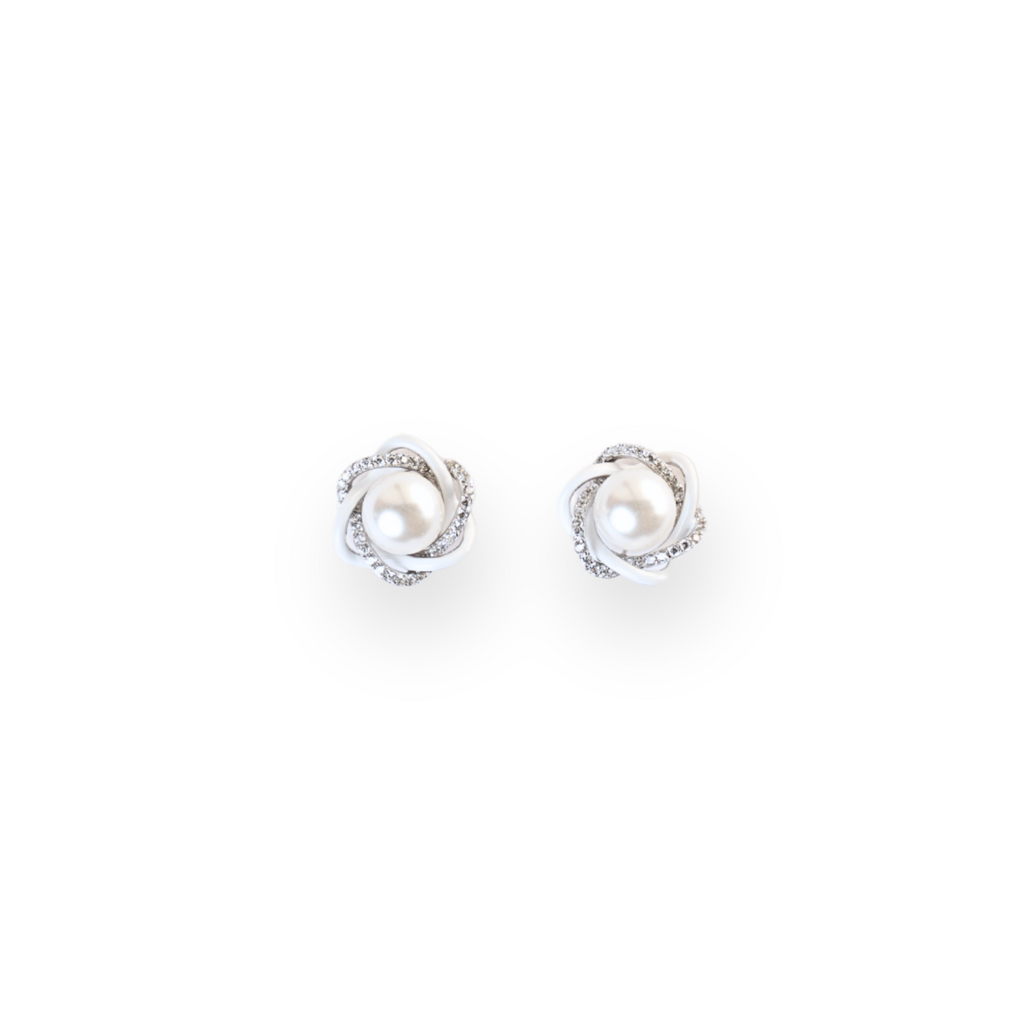 Flower Moon - Pearl and Silver Earrings