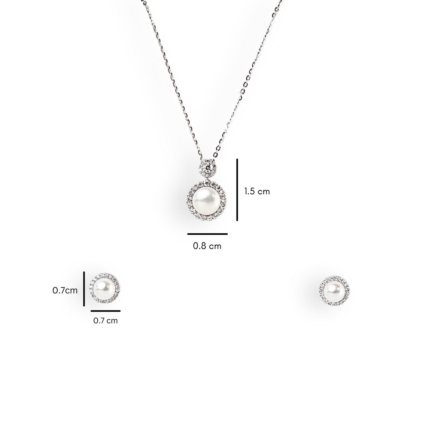 Full moon - Pearl and Silver Set