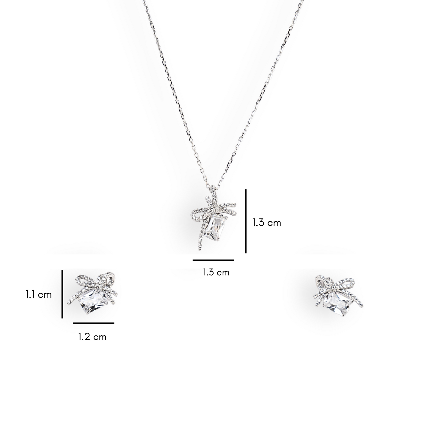 Knotty Affair - Silver Earrings and Necklace