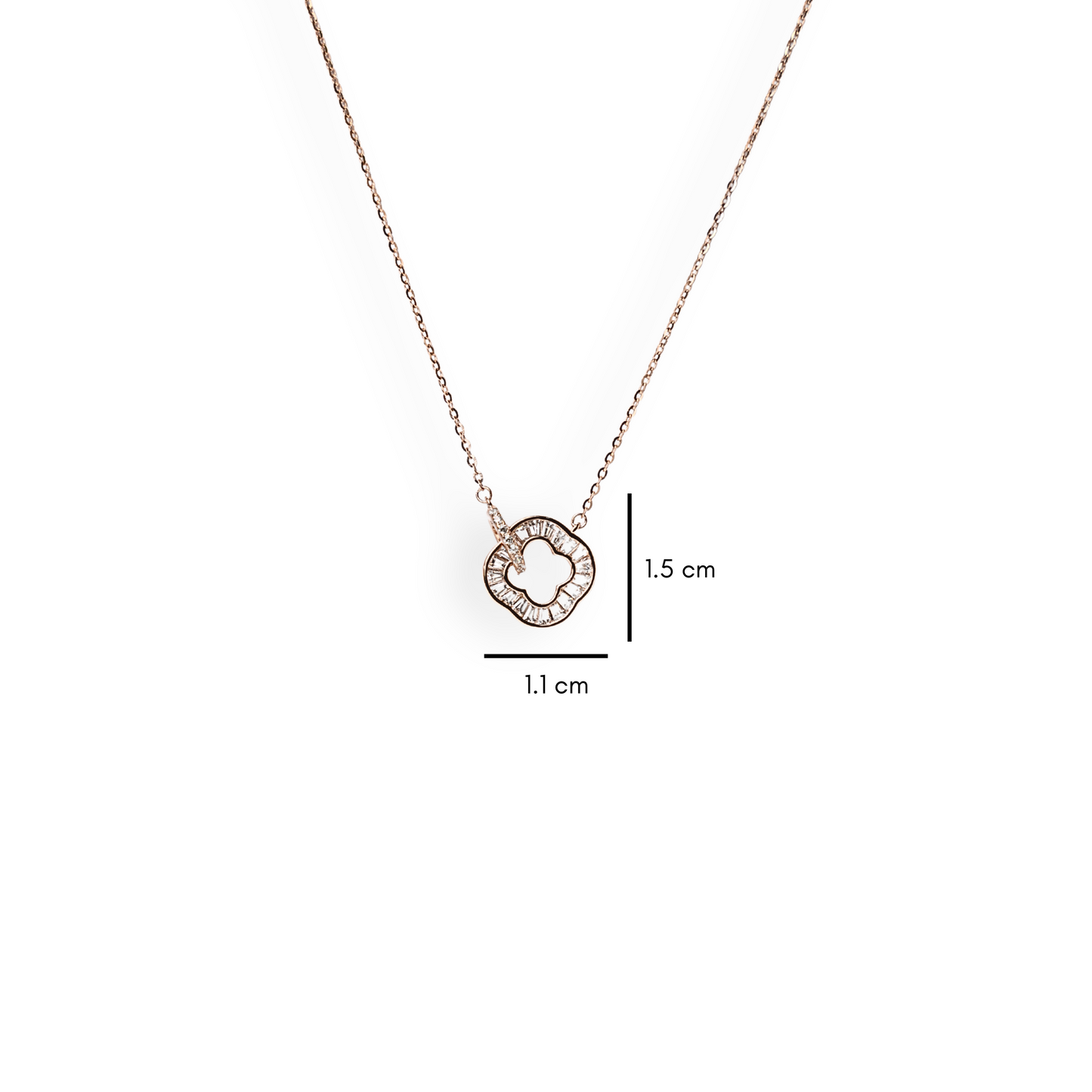 Clover - Rose Gold Pendant & Chain