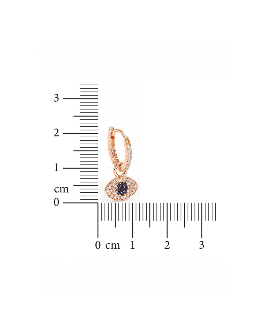 Guardian Drops - Evil Eye Rose Gold Drop Earrings