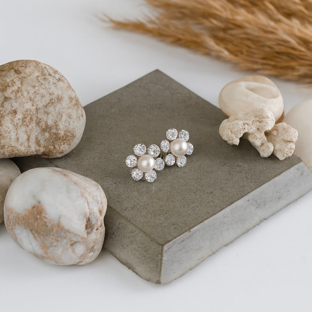 Oyster - Silver & Pearl Earrings