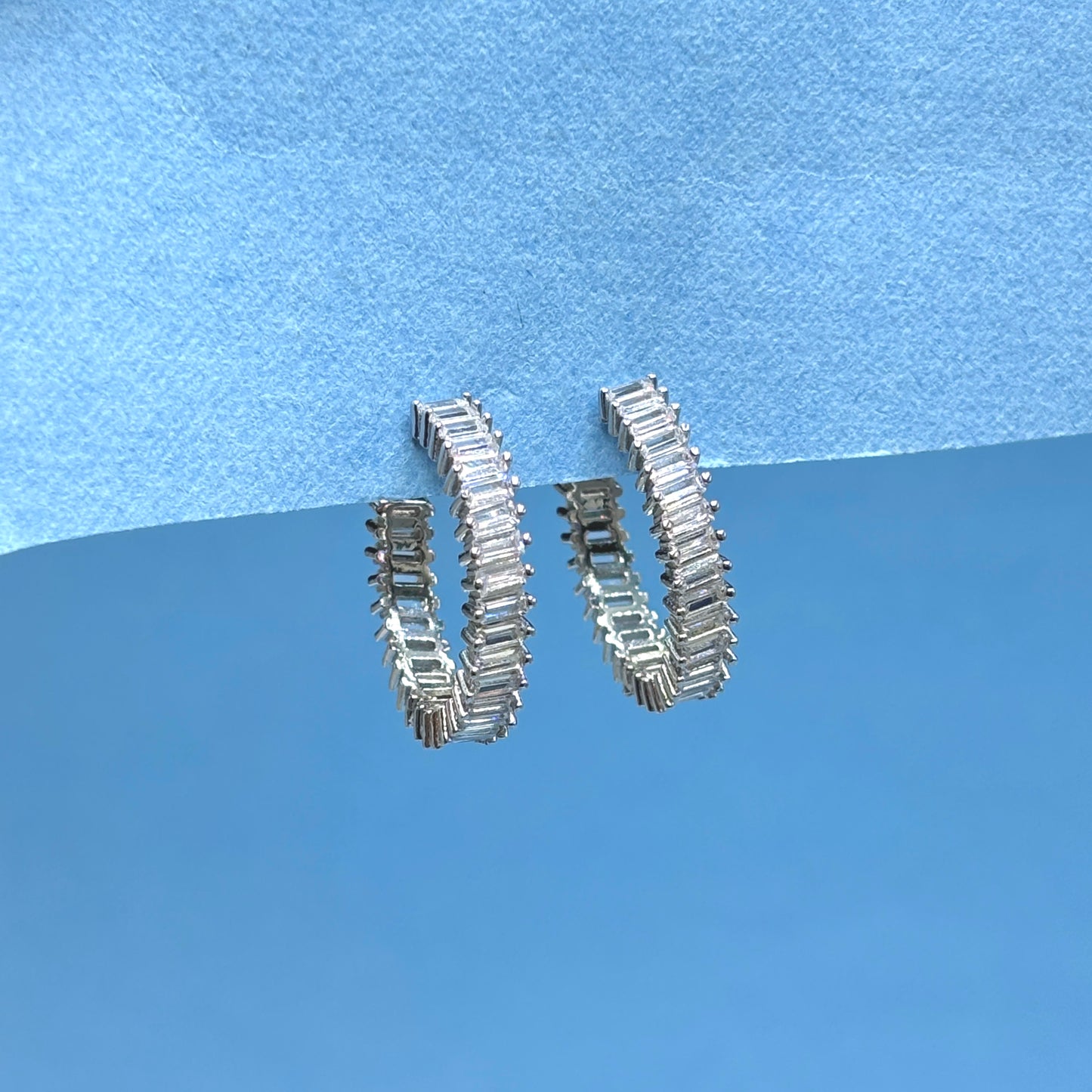 Glow Getter - Silver Hoops