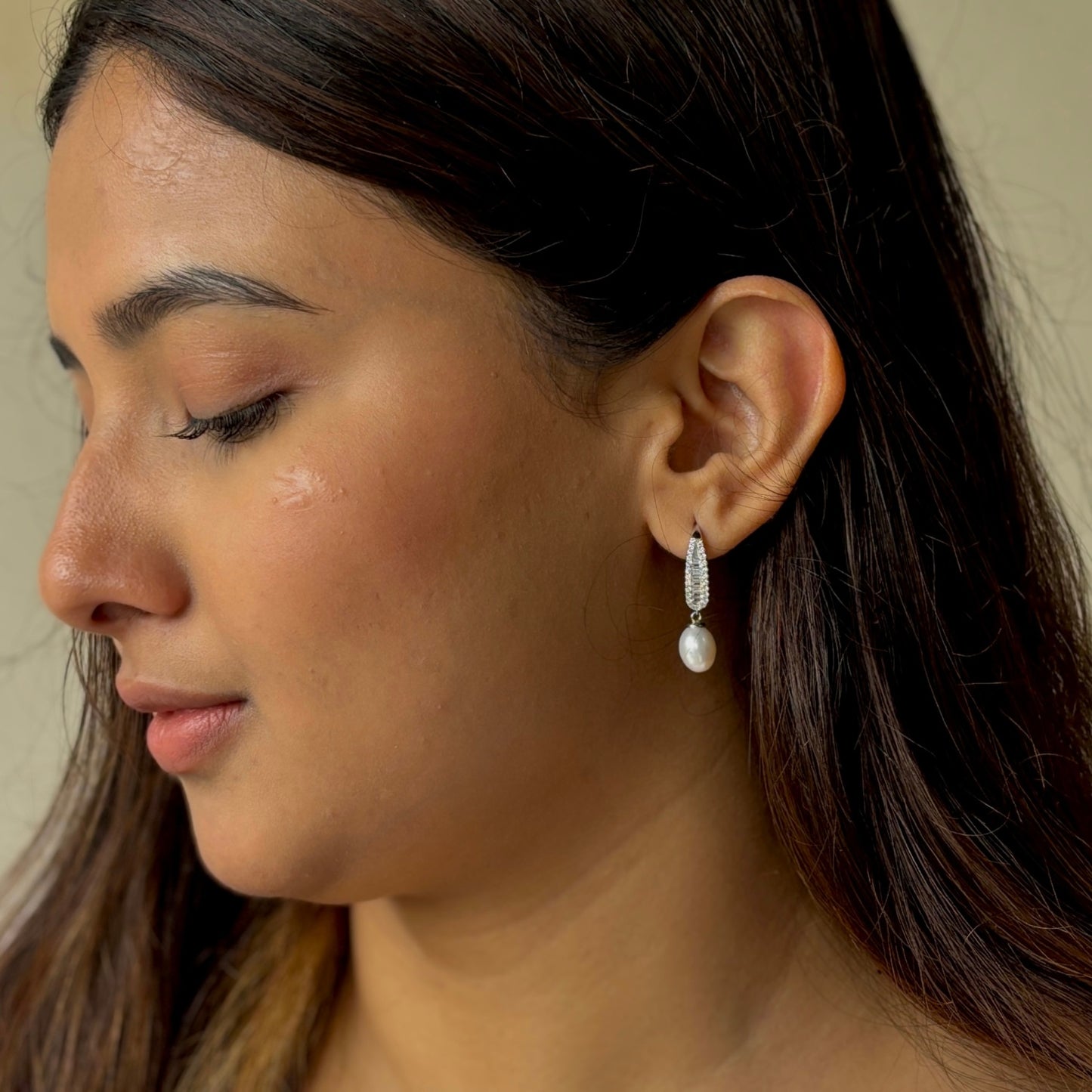 Dew You Love Me - Silver & Pearl Drop Earrings
