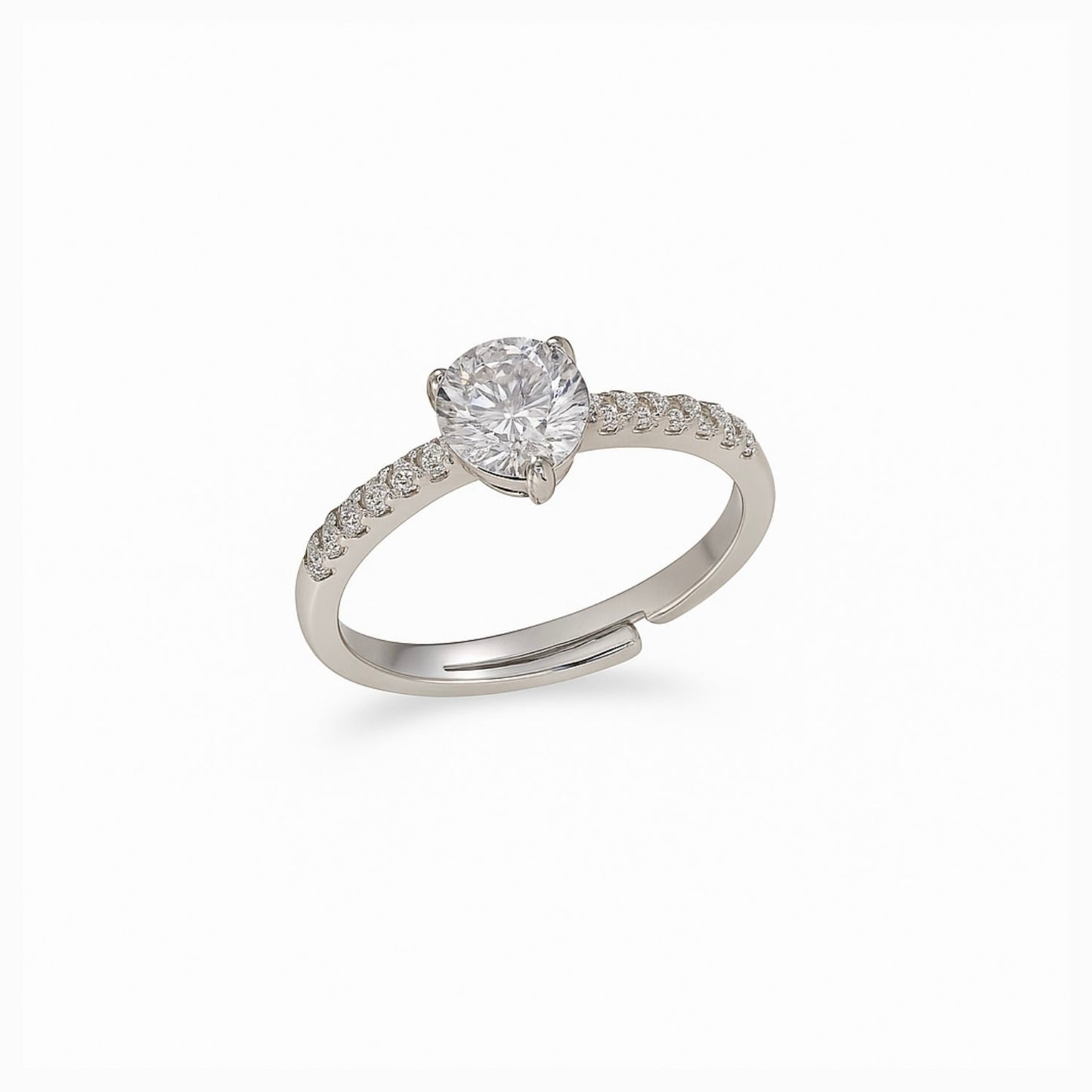 Halo - Silver Circle Adjustable Ring