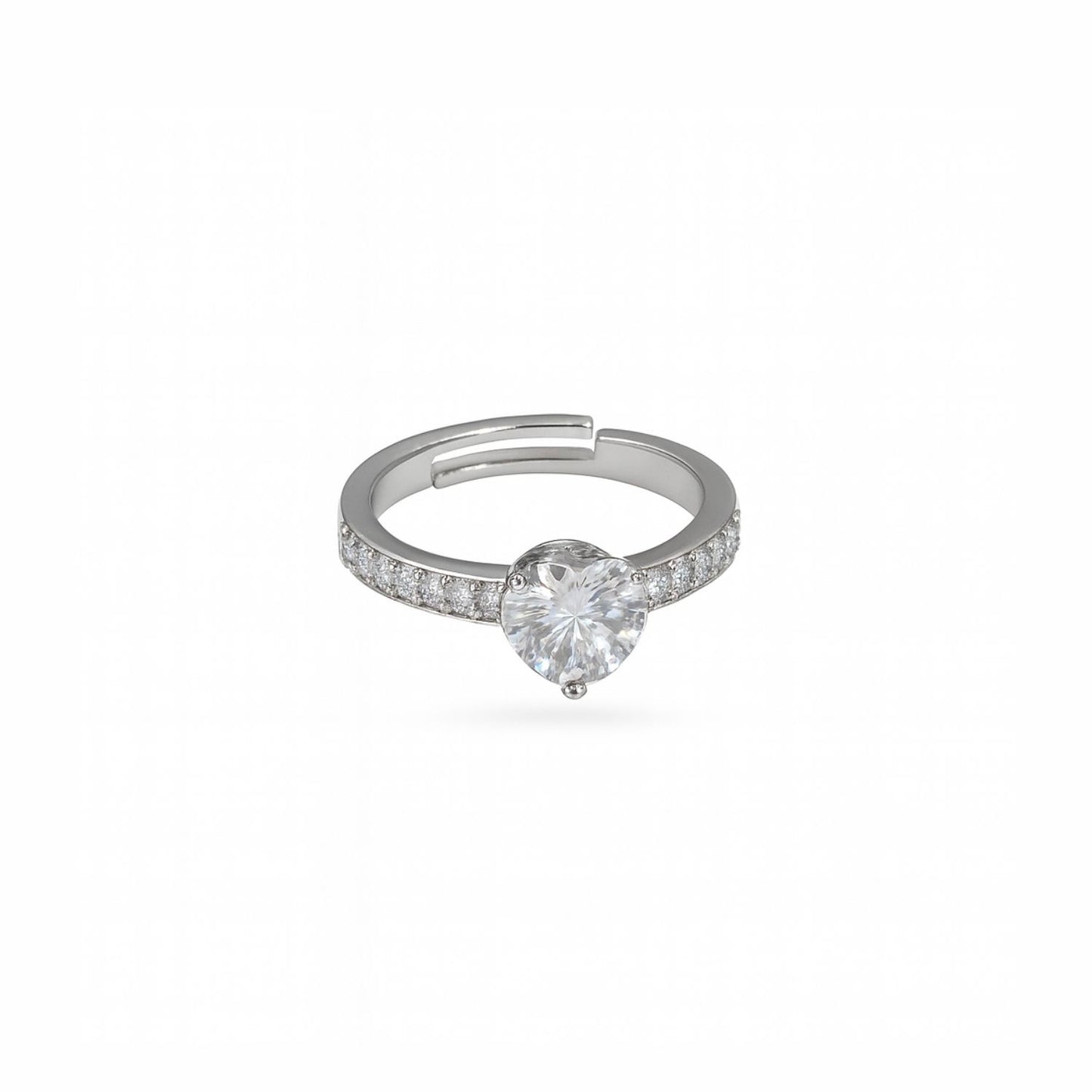 Halo - Silver Circle Adjustable Ring