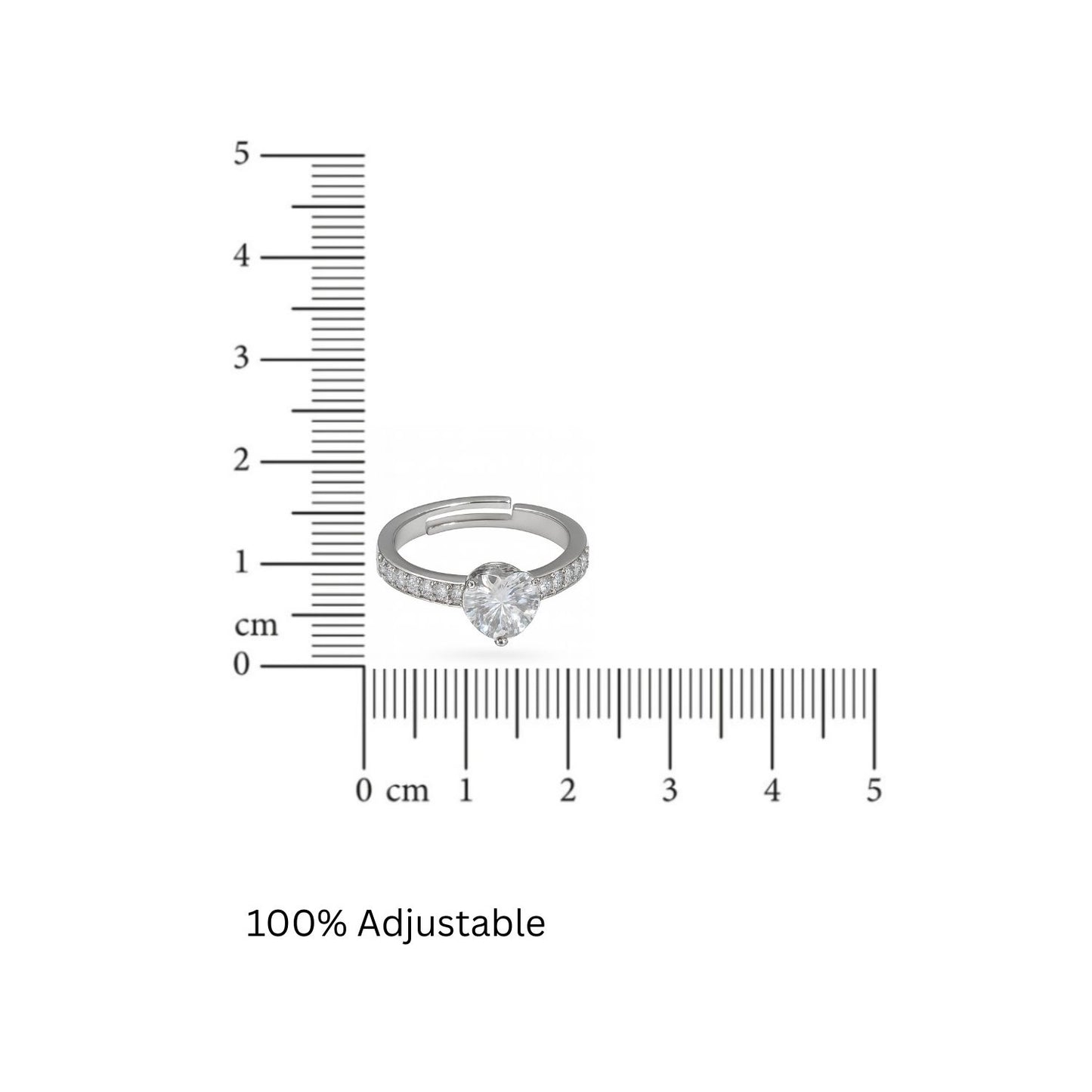Halo - Silver Circle Adjustable Ring