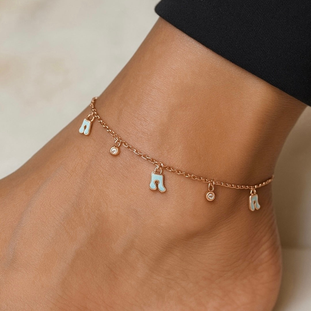Melody Muse - Rose Gold Charm Anklet