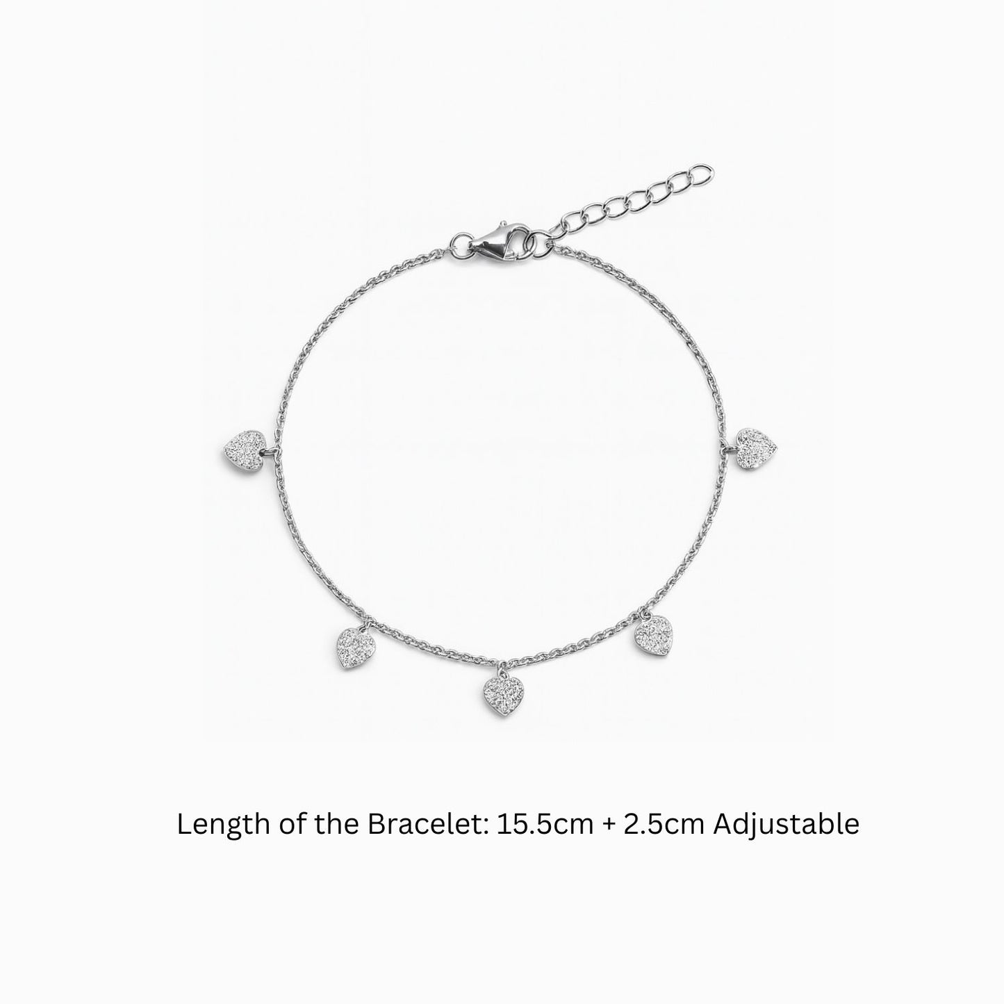 Teenage Love - Heart Charm Bracelet