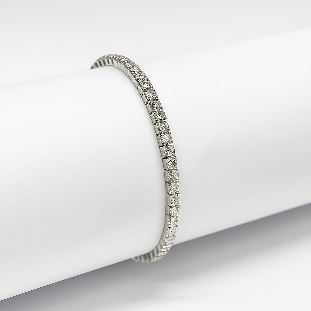 Martini - Silver Elastic Tennis Bracelet