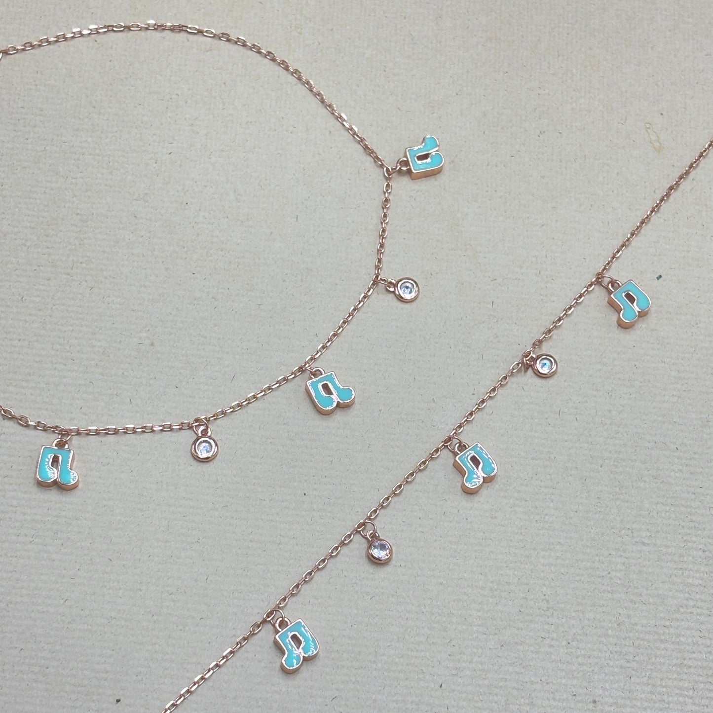 Melody Muse - Rose Gold Charm Anklet