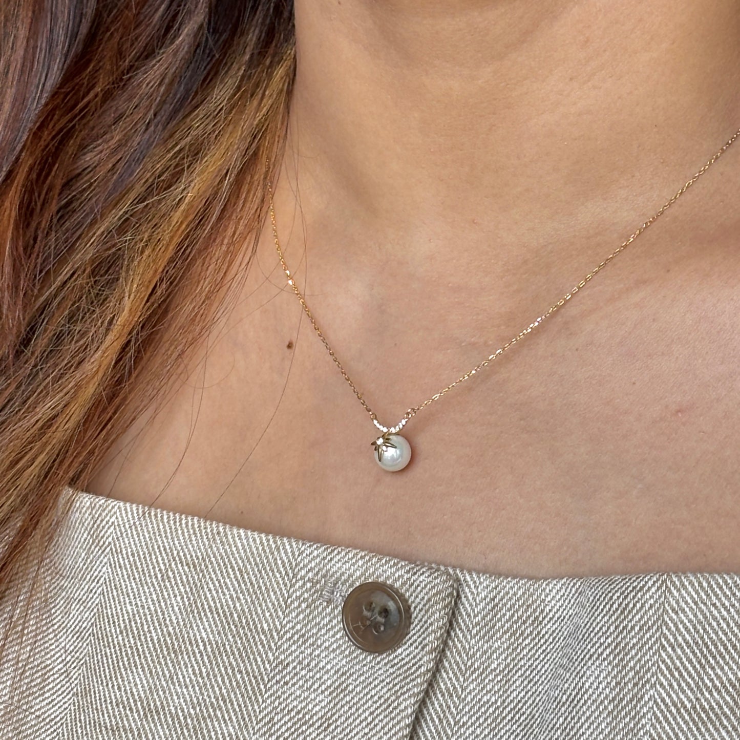 Angel Energy - Silver & Pearl Necklace