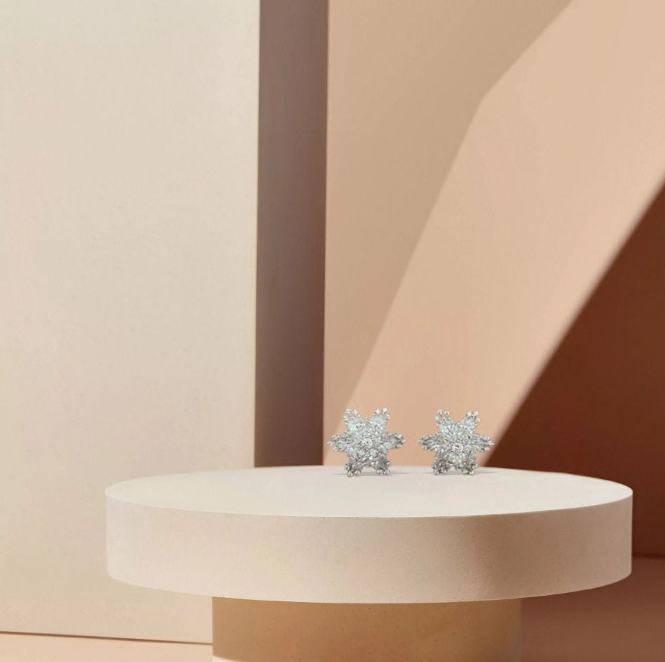 Snowflake - Silver Earrings