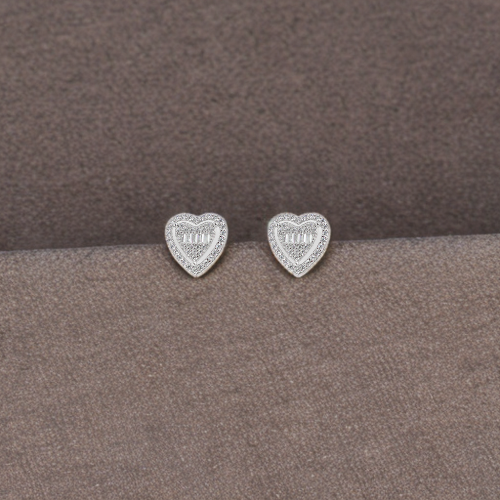 Pure Passion - Heart Shaped Silver Earrings