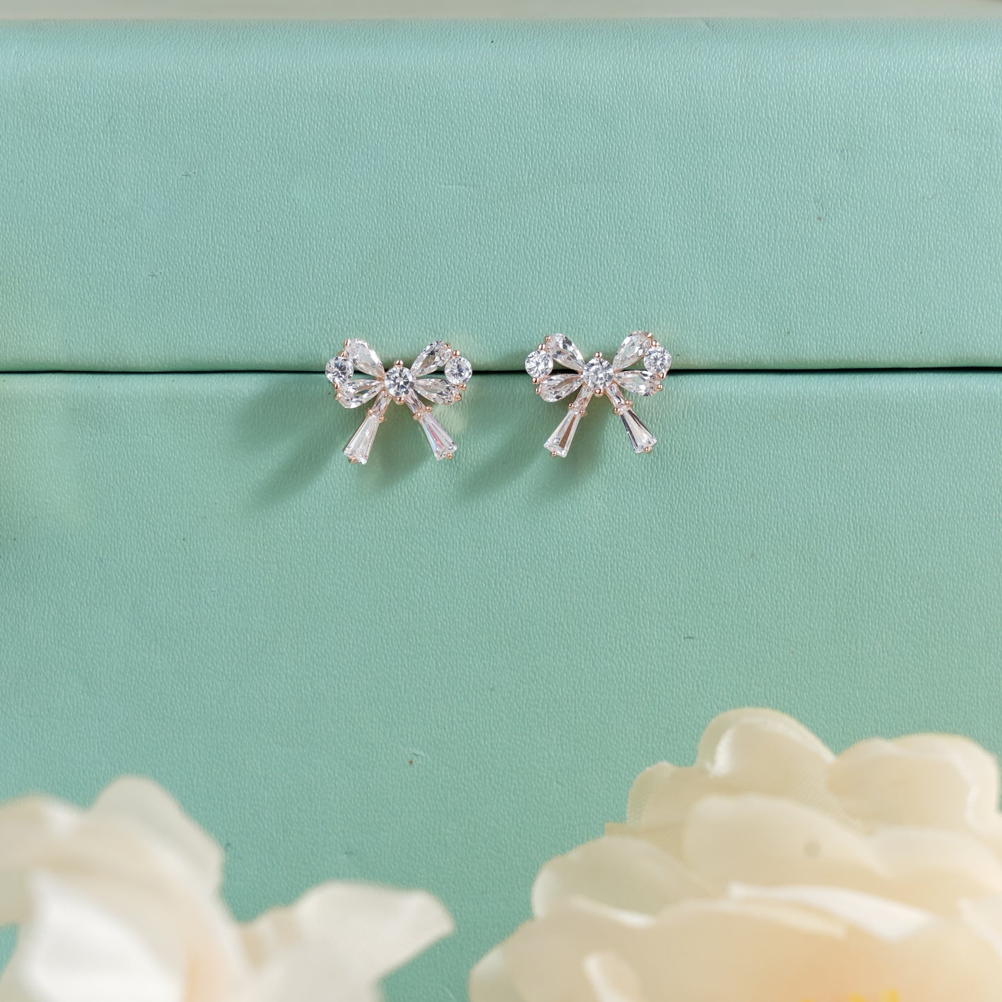 Boujee - Rose Gold Bow Earrings