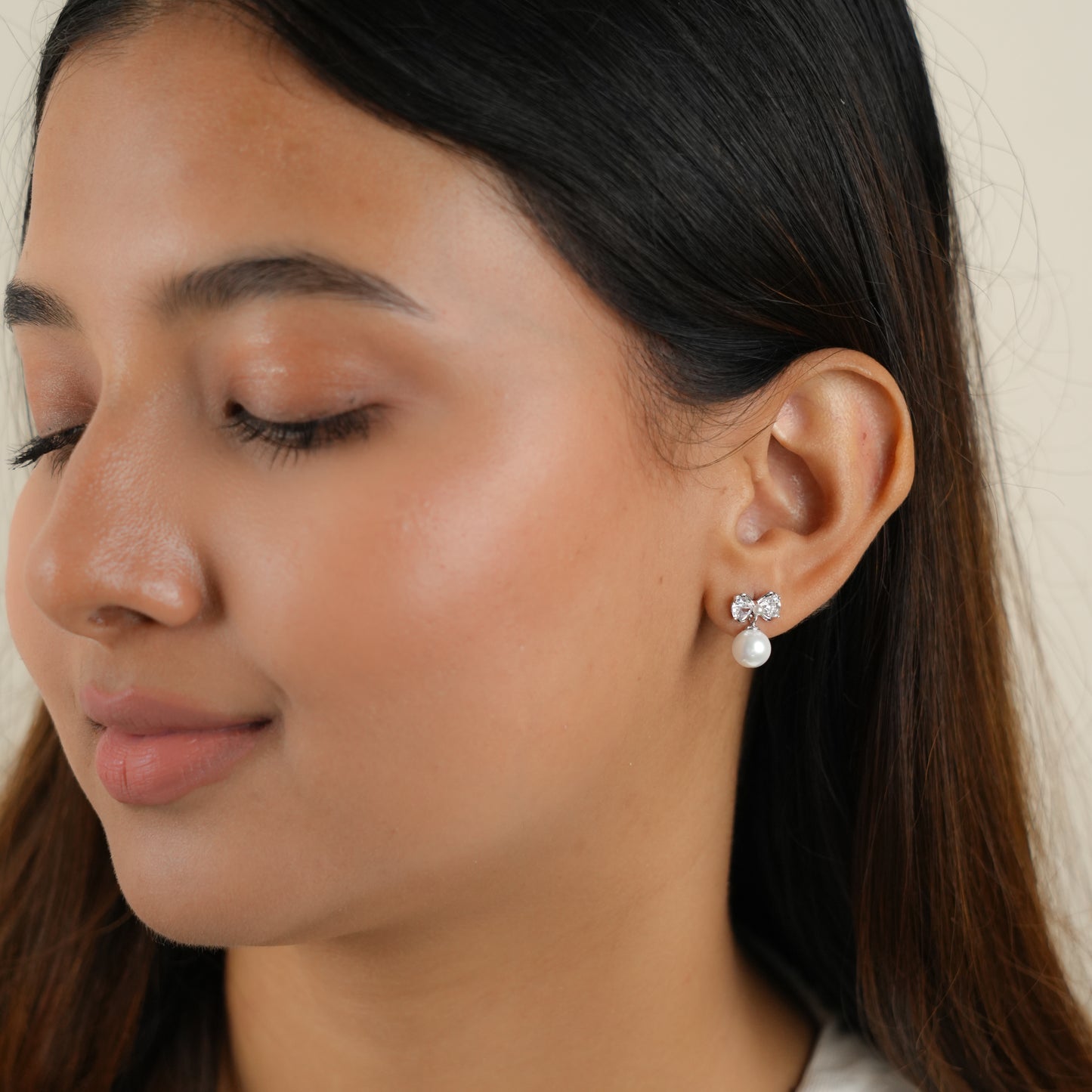 Moonshine - Pearl and Silver Earrings