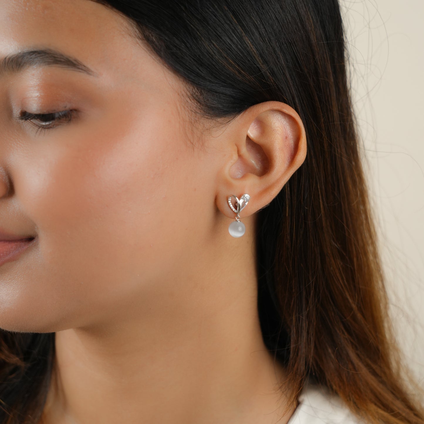 Heart of Stone - Silver & Moonstone Earrings
