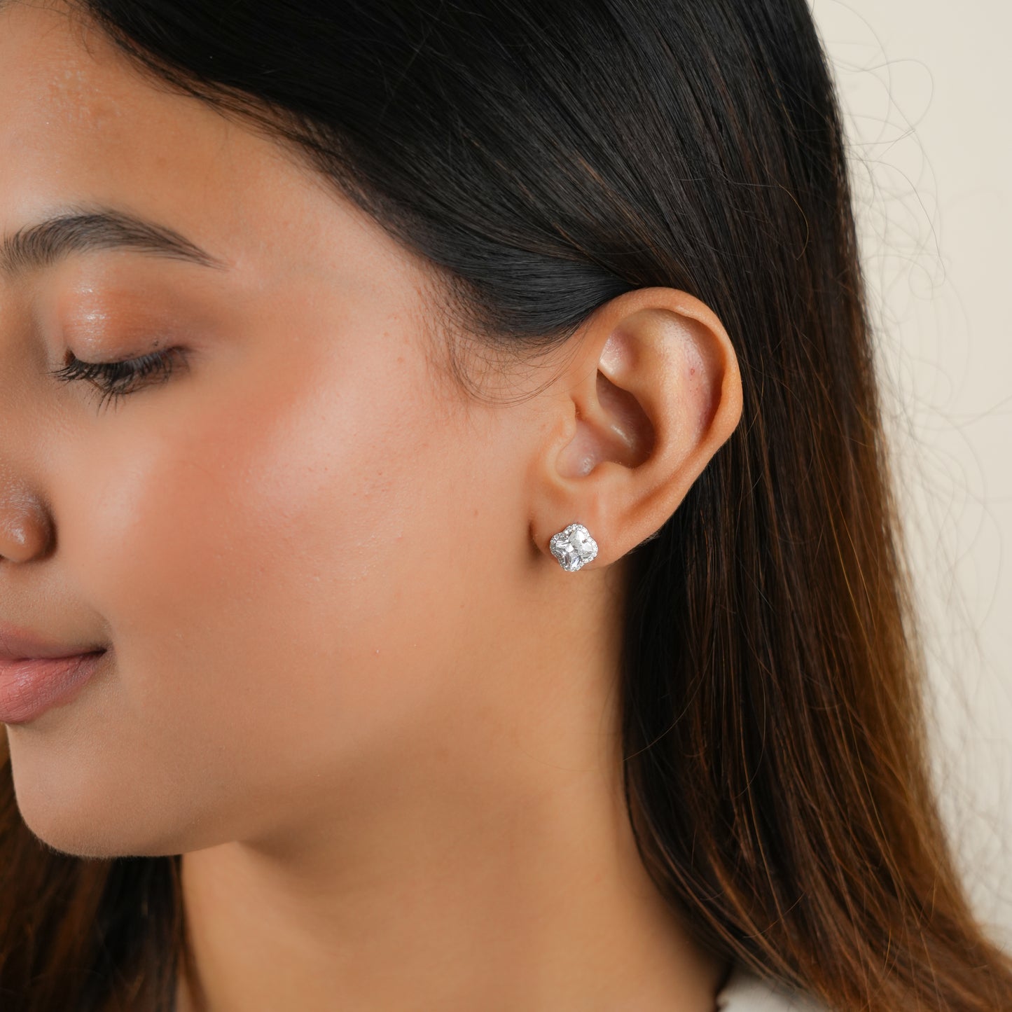 Clover - Silver Studs