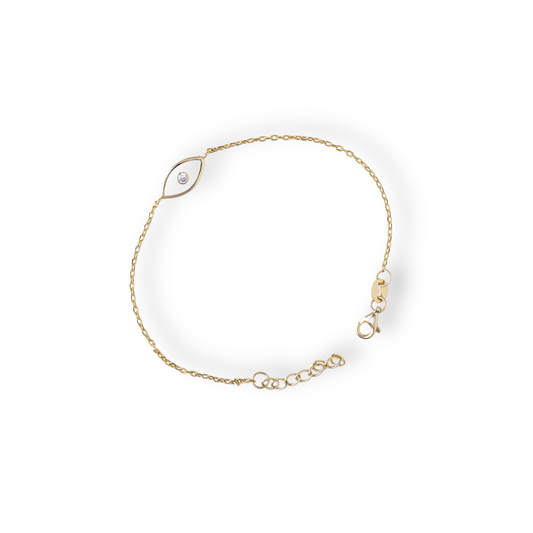 No Nazar - Evil Eye Silver Chain Bracelet