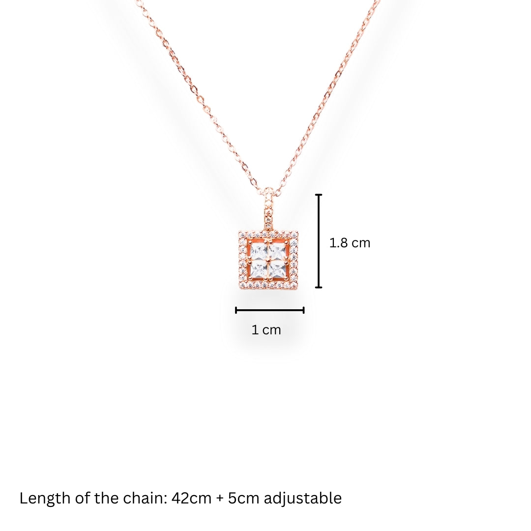Hestia - Rose Gold Pendant with Chain