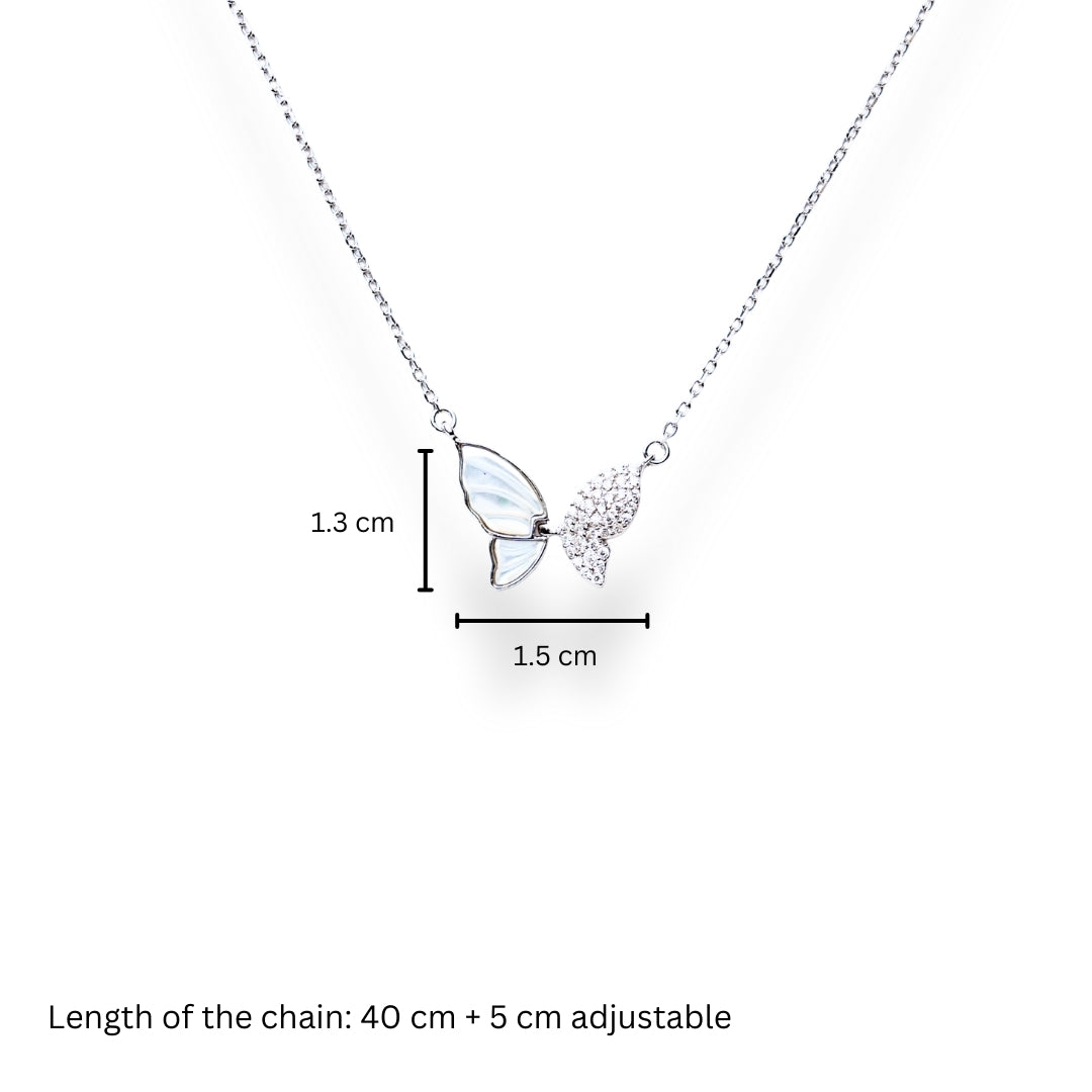 Psyche - Silver Butterfly Necklace