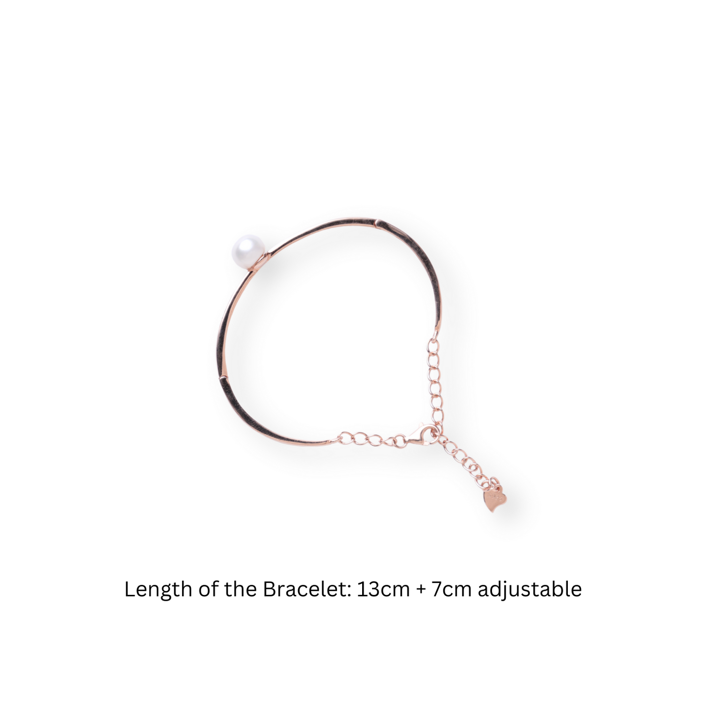Solene: Pearl & Rose Gold Kada Bracelet