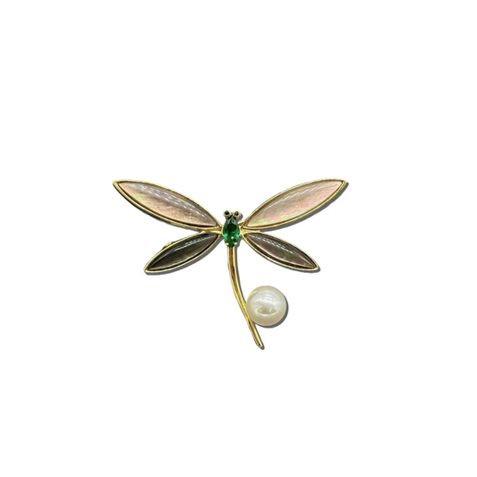 Demeter - Butterfly Pearl Brooch (Unisex)