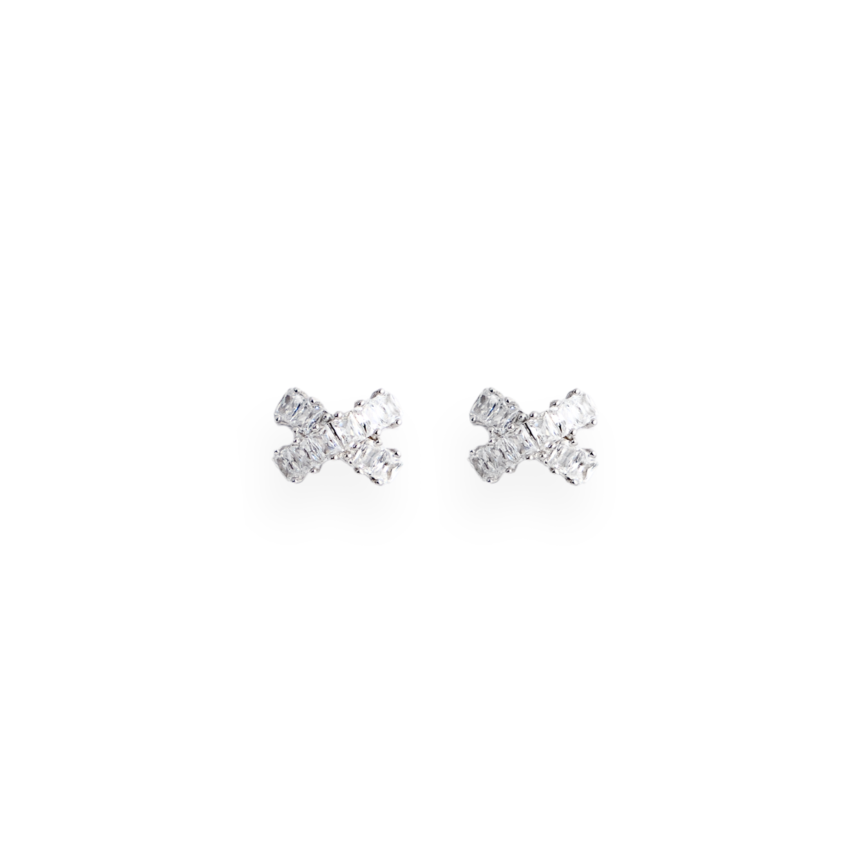 Kaali - Silver Cross Earrings
