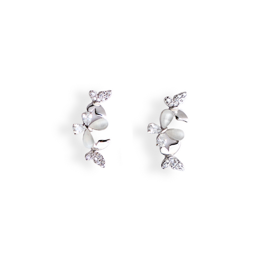 Nephthys - Silver Butterfly Earrings