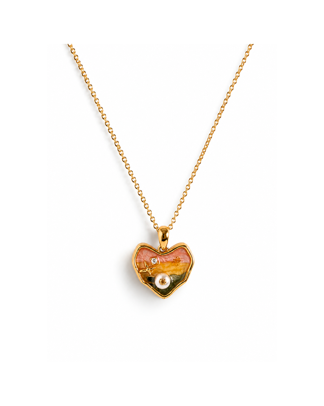 Heart on My Sleeve - Gold Heart Pendant & Chain