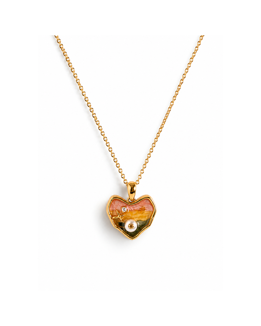 Heart on My Sleeve - Gold Heart Pendant & Chain