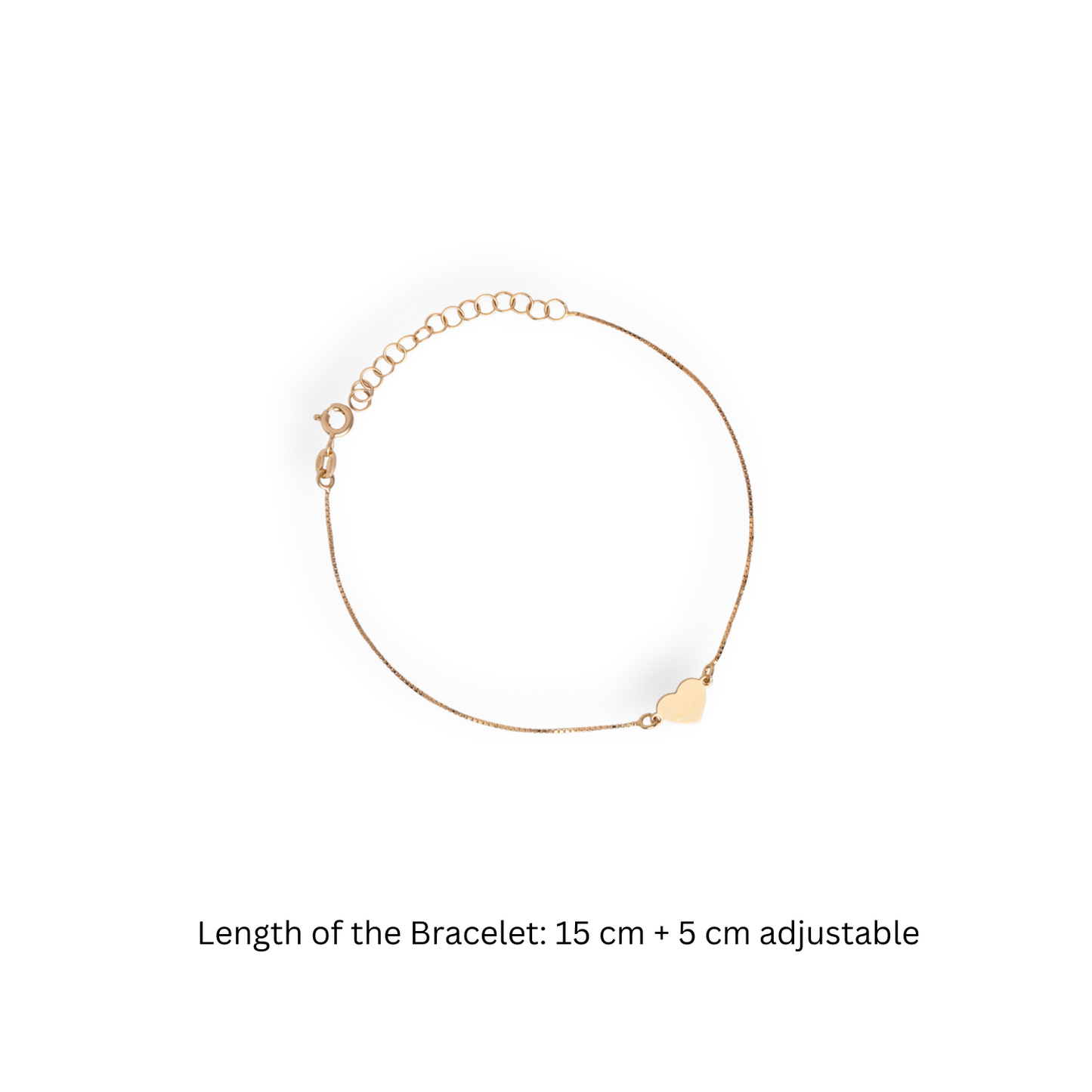 Heartstring - Heart Chain Bracelet - Gold Finish