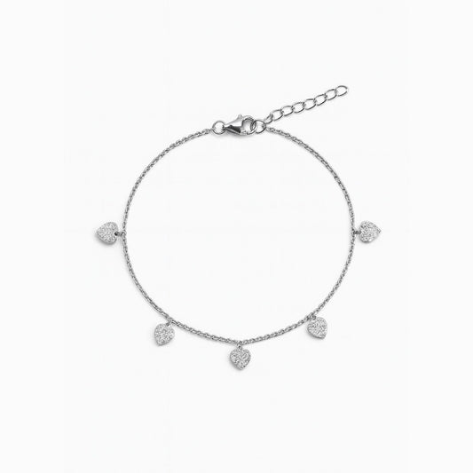 Teenage Love - Heart Charm Bracelet