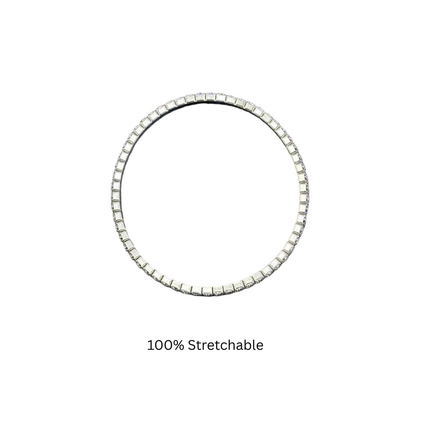 Martini - Silver Elastic Tennis Bracelet