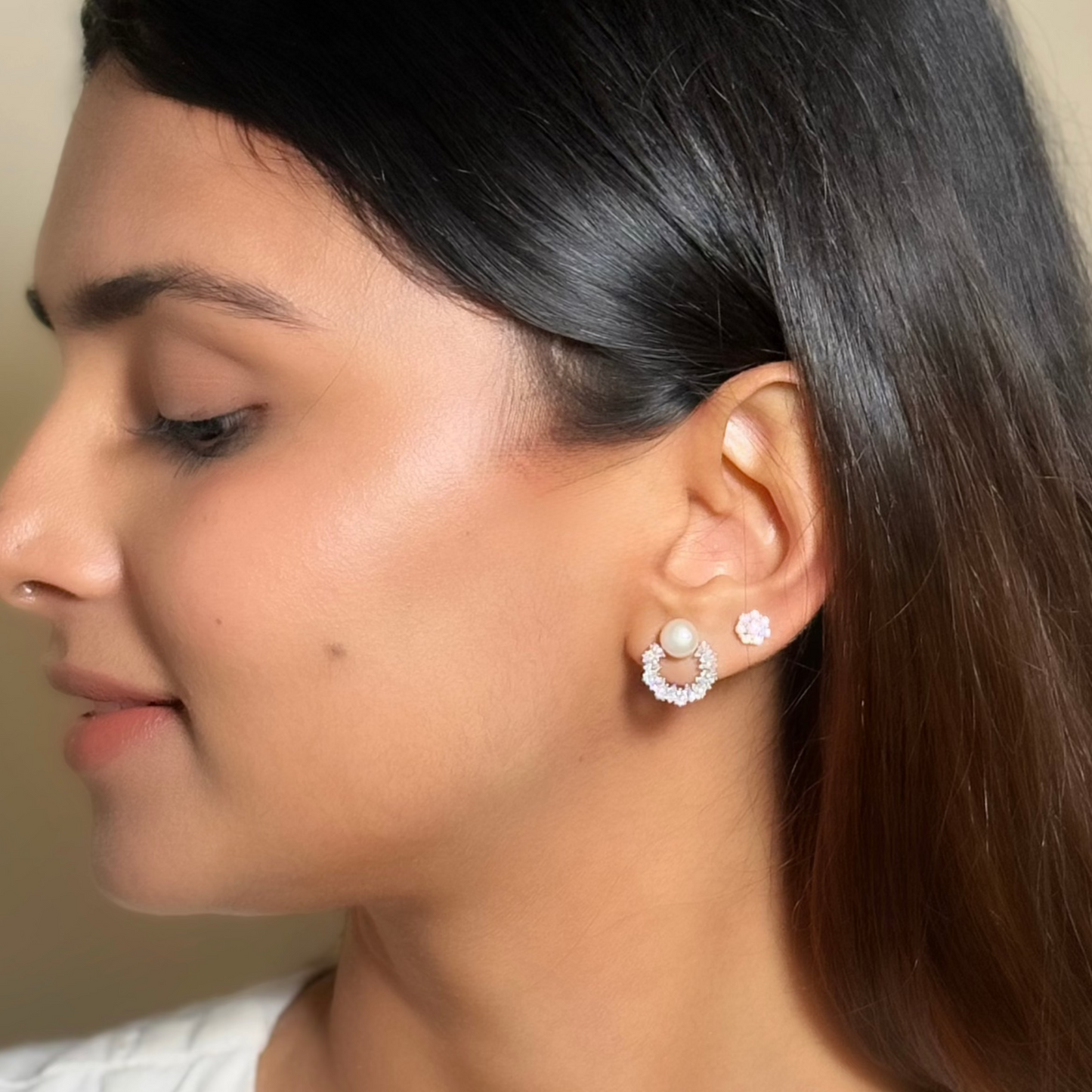 Bloom - Silver Studs For Multi-pierced Ears