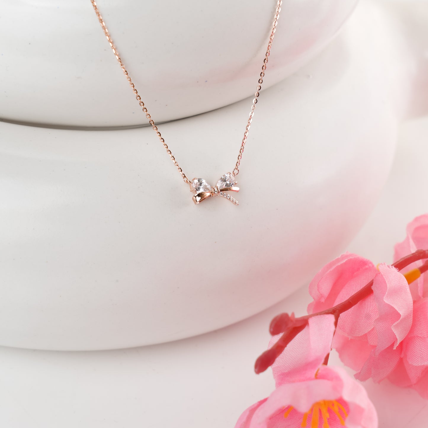 Gifted - Bow Rose Gold Necklace