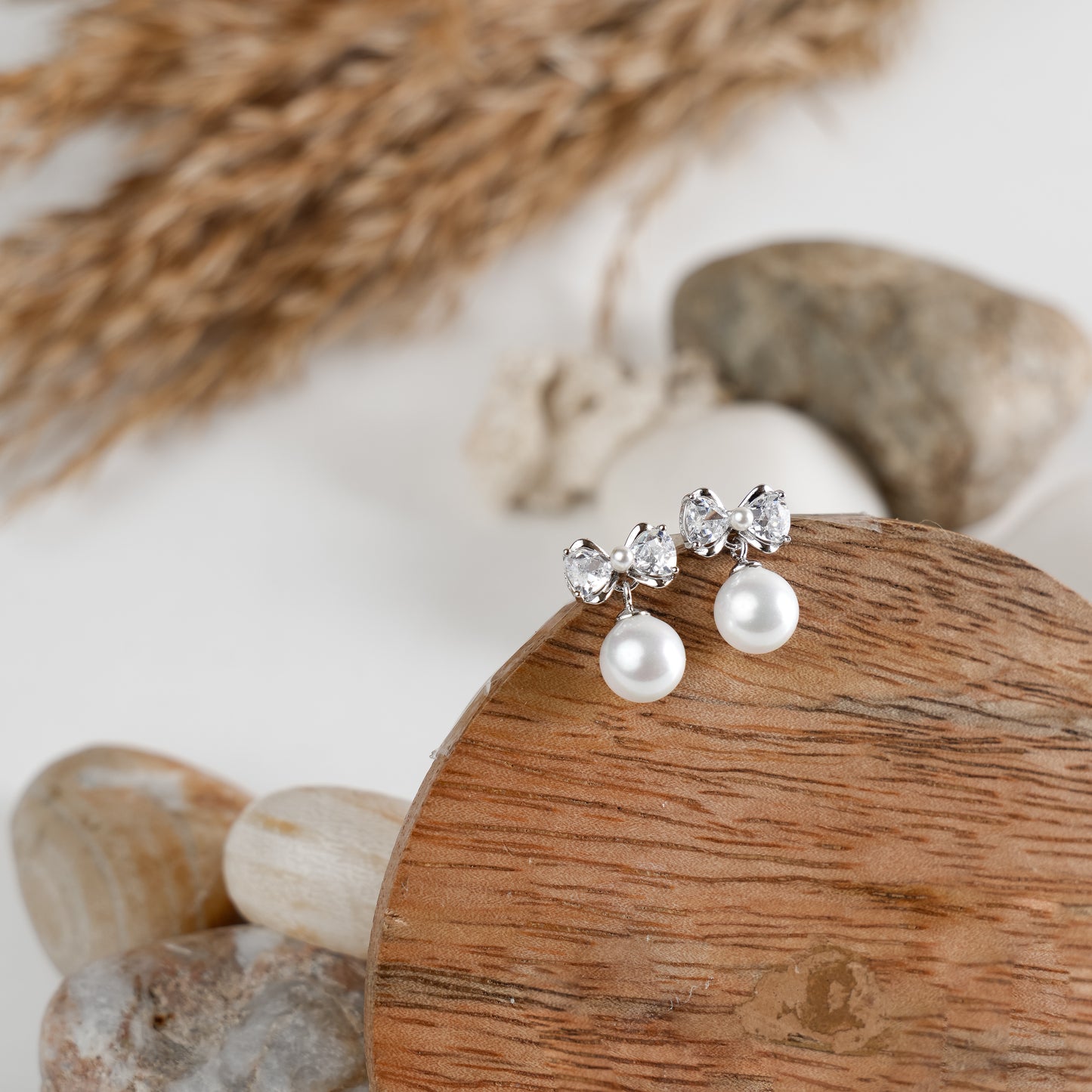 Moonshine - Pearl and Silver Earrings