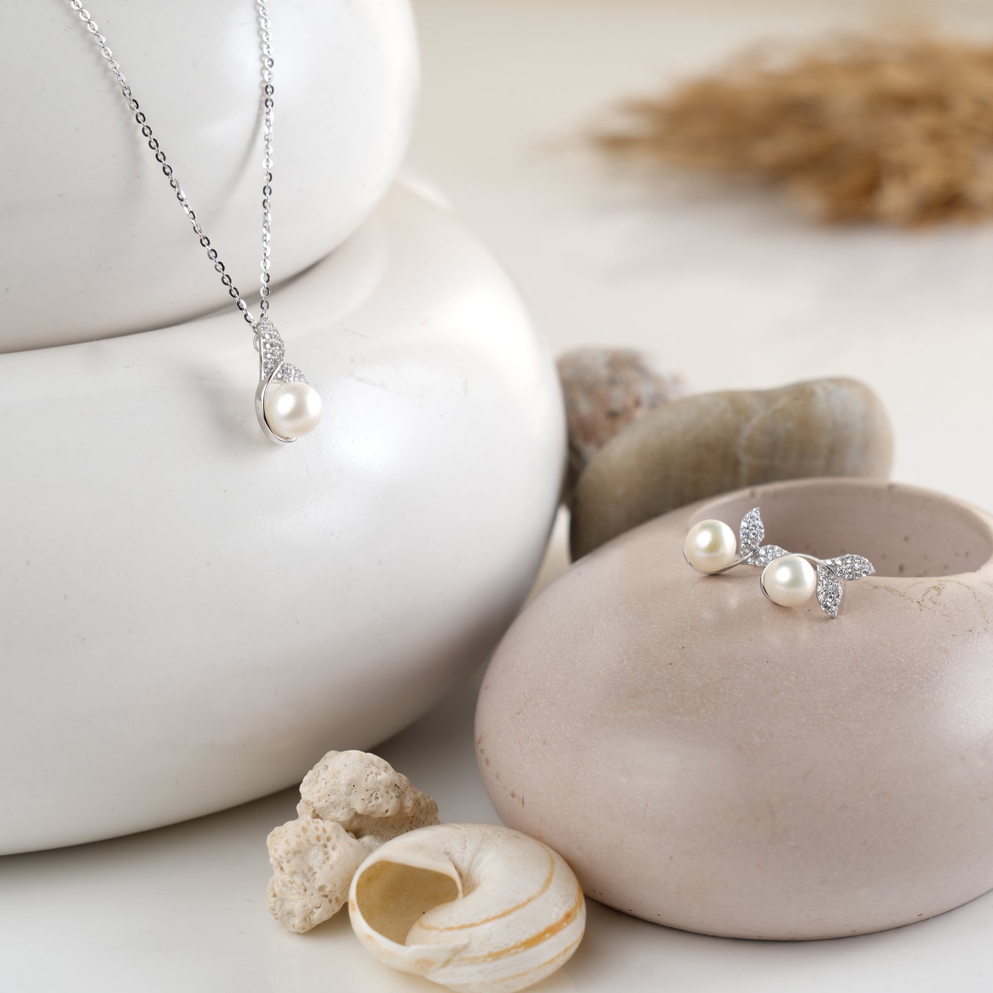 Mermaid - Pearl & Silver Set