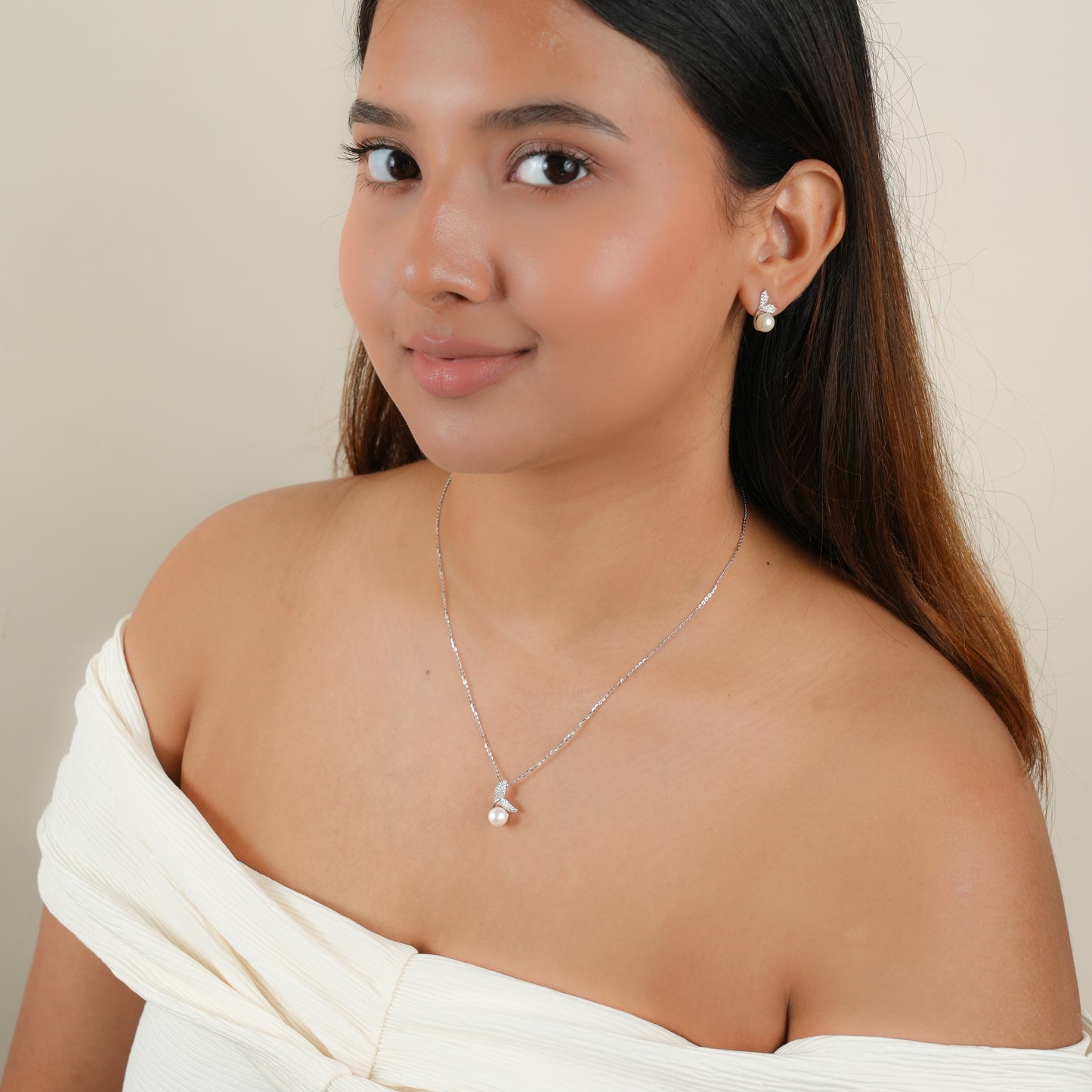 Mermaid - Pearl & Silver Set