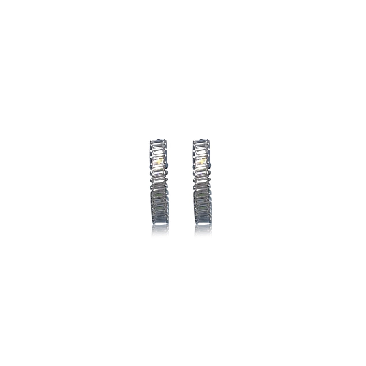 Glow Getter - Silver Hoops