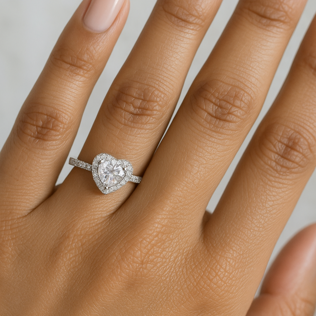Amour - Silver Adjustable Heart Ring